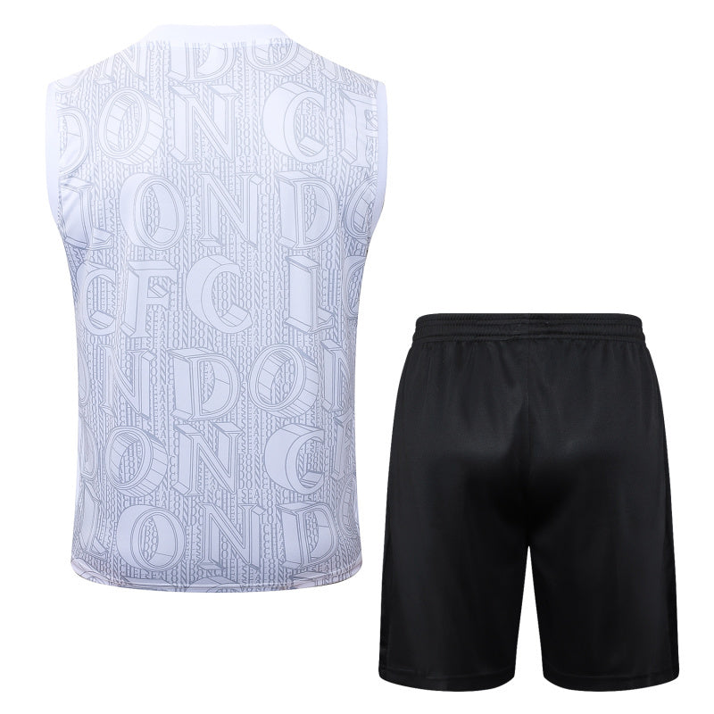 Chelsea Kit Pre Match Jersey + Shorts - No Sleeve 25/26