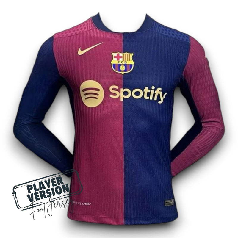 Barcelona 24/25 Home Player Jersey - Long Sleeve