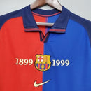 Barcelona 100 Years Retro Shirt 1999 Blue and Claret